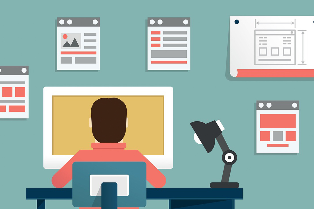 Professional working at desk