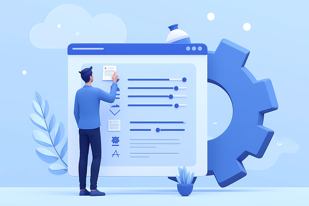 Professional working at desk